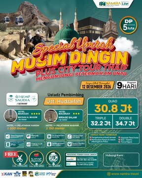 SPECIAL UMROH PLUS THAIF 12 DESEMBER 2026 