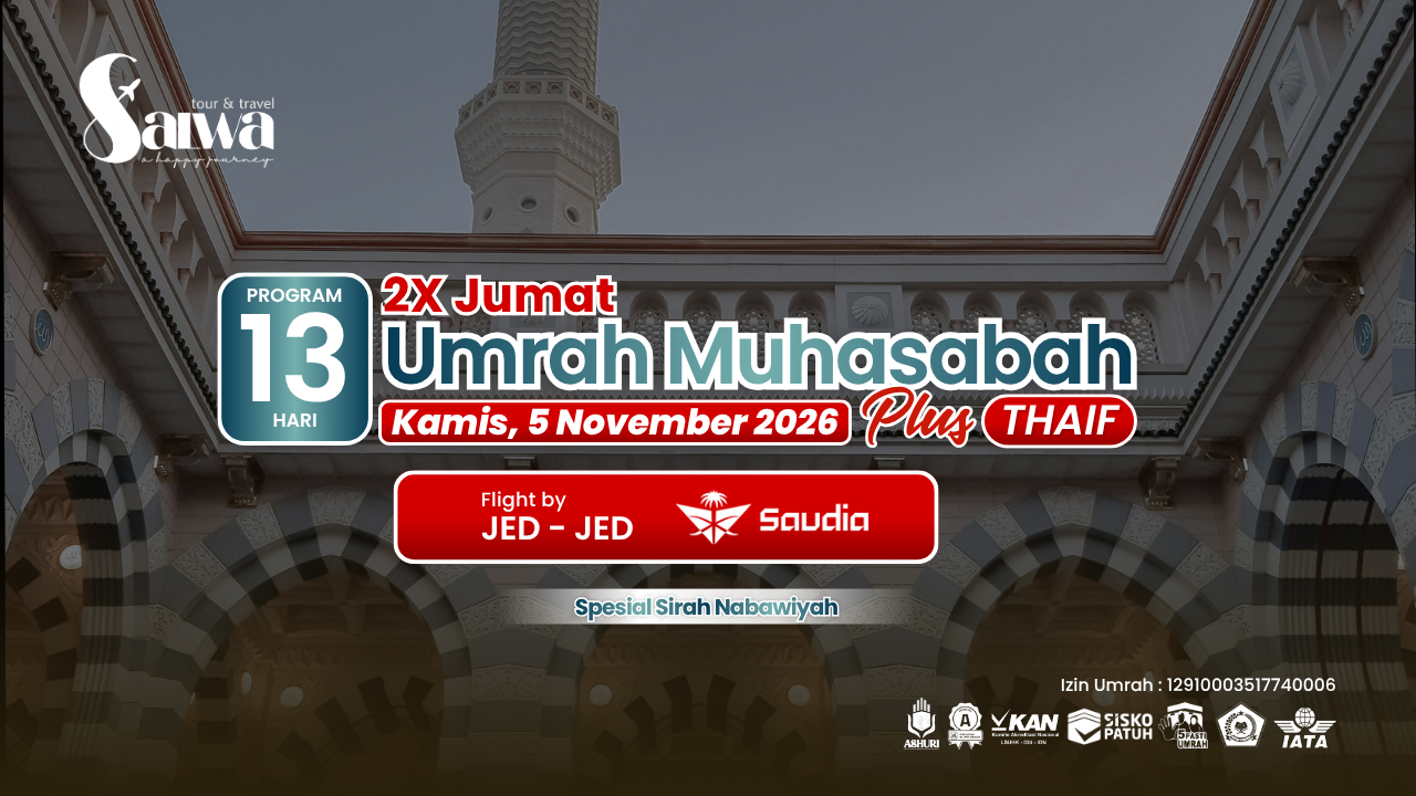 UMRAH MUHASABAH PLUS THAIF 13 HARI 5 NOVEMBER 2026