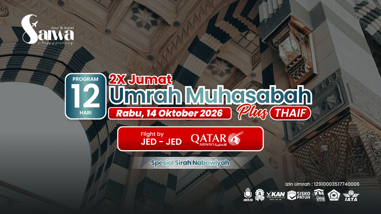 UMRAH MUHASABAH PLUS THAIF 12 HARI 14 OKTOBER 2026