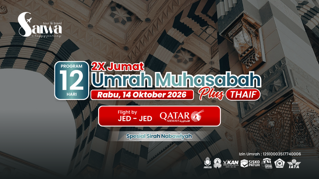 UMRAH MUHASABAH PLUS THAIF 12 HARI 14 OKTOBER 2026
