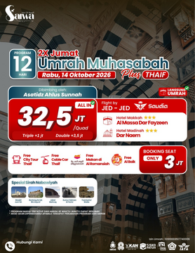 UMRAH MUHASABAH PLUS THAIF 12 HARI 14 OKTOBER 2026