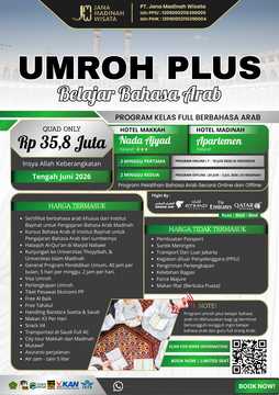 UMROH PLUS BELAJAR BAHASA ARAB | JUNI 2026 / 1448 H