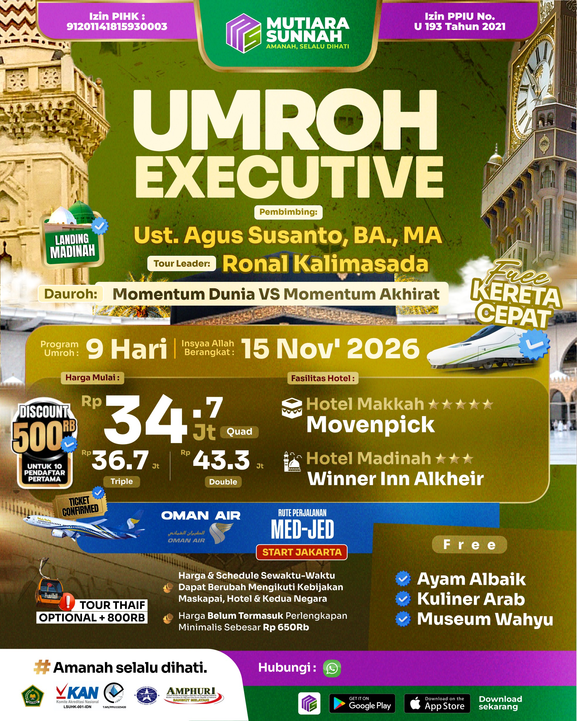 UMROH EXECUTIVE 15 NOVEMBER 2026