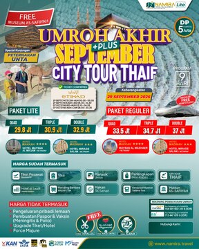 PAKET UMROH 29 SEPTEMBER 2026 (LITE)