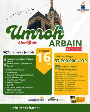 UMROH ARBAIN EKONOMIS 2 SEPTEMBER 2026