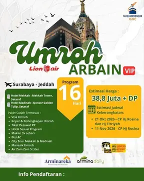 UMROH ARBAIN VIP 21 OKTOBER 2026