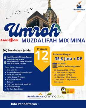 UMROH MUZDALIFAH MIX MINA 10 OKTOBER 2026 ARMINAREKA