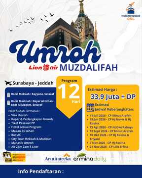 UMROH MUZDALIFAH 18 JULI 2026 ARMINAREKA