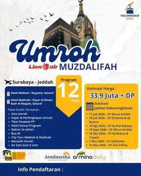 UMROH MUZDALIFAH 10 OKTOBER 2026 ARMINAREKA