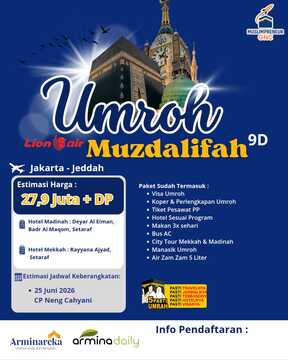 UMROH MUZDALIFAH 25 JUNI 2026 ARMINAREKA