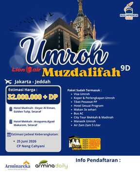 UMROH MUZDALIFAH 25 JUNI 2026 ARMINAREKA