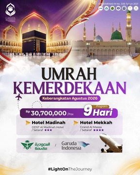 PAKET UMROH KEMERDEKAAN 2026 9 HARI - HARGA 30 JTAN RESMI KEMENAG 