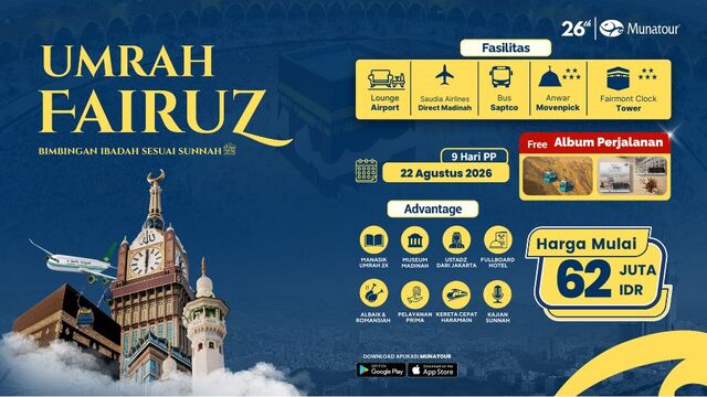 Umrah Fairuz Landing Madinah 22 Agustus 2026
