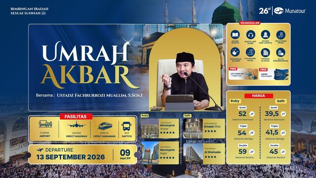 Umrah Akbar Hemat Landing Madinah 13 September 2026