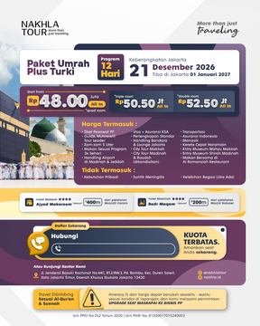 UMROH PLUS TURKEY AKHIR TAHUN 21 DESEMBER 2026