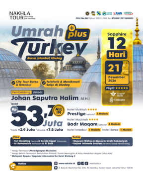 UMROH PLUS TURKEY AKHIR TAHUN 21 DESEMBER 2026