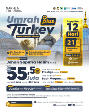 UMROH PLUS TURKEY AKHIR TAHUN 21 DESEMBER 2026