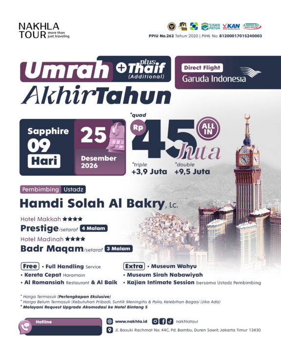 UMROH AKHIR TAHUN 25 DESEMBER 2026 9 HARI