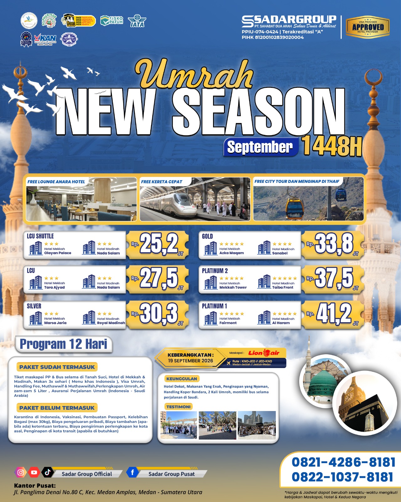 UMROH 29 SEPTEMBER 2026 - MEDAN