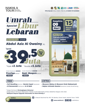 UMROH LIBUR LEBARAN AWAL SYAWAL 15 MARET 2027