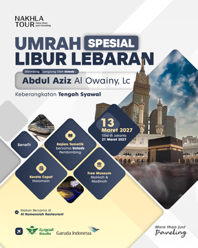 UMROH LIBUR LEBARAN AWAL SYAWAL 13 MARET 2027