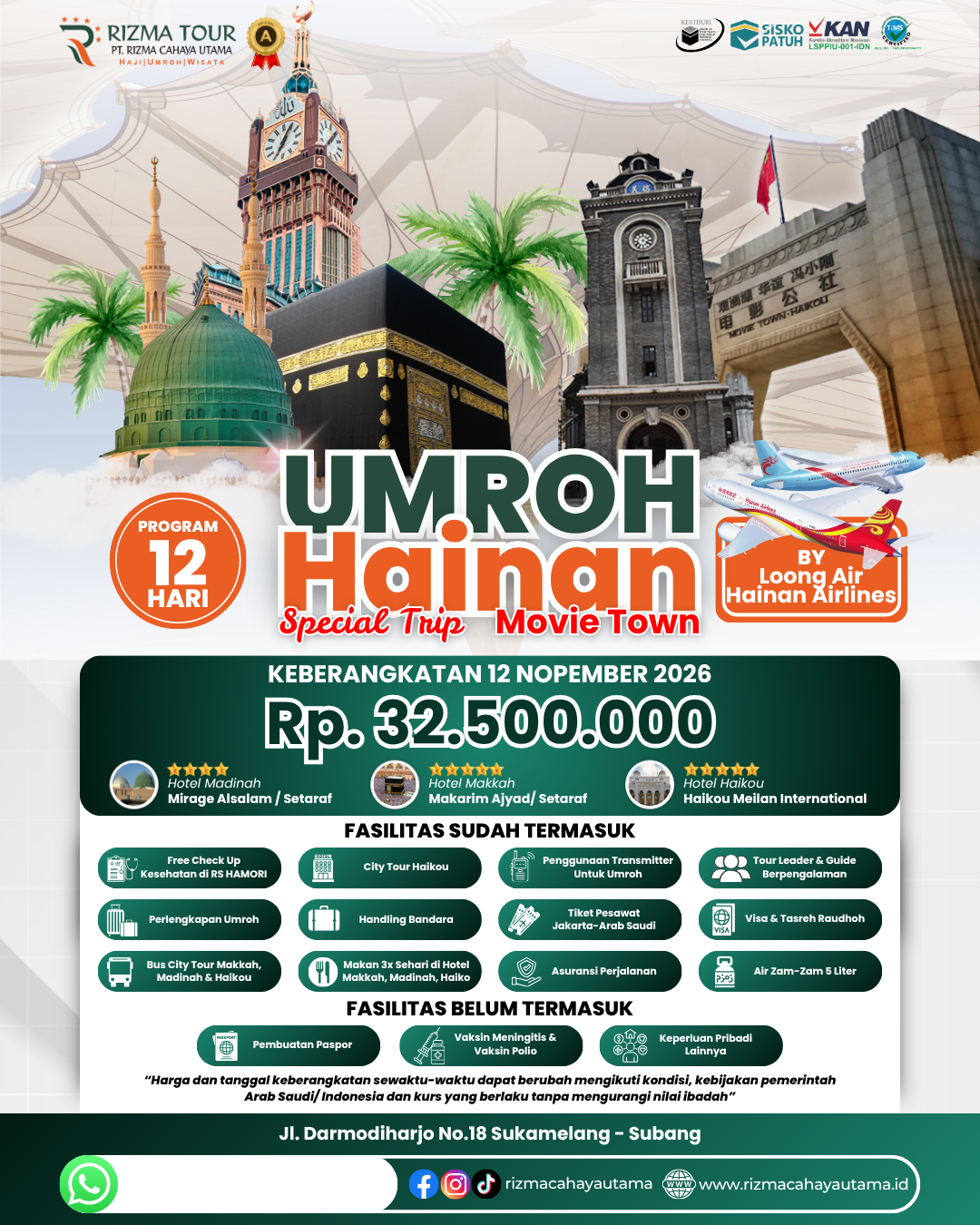 Umroh Plus Hainan 12 Nopember 2026