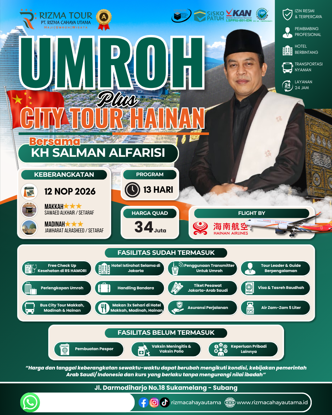 Umroh Plus Hainan 12 Nopember 2026