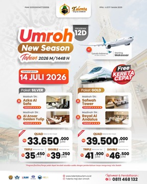 UMROH 14 JULI 2026 PAKET GOLD PROGRAM 12 HARI BY GARUDA INDONESIA