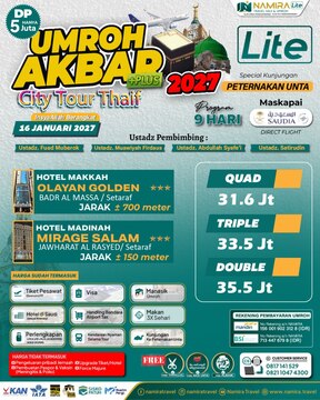 PROGRAM UMROH AKBAR 2027 (LITE)
