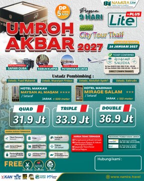 PROGRAM UMROH AKBAR 2027 (LITE PLUS +)
