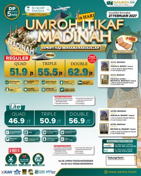 UMROH ITIKAF MADINAH 27 FEBRUARI 2027  (LITE)