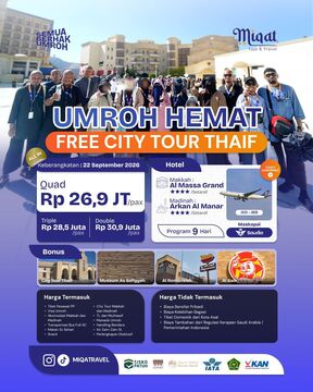 UMROH HEMAT DIRECT 22 SEPTEMBER 26 JUTAAN ALL IN!