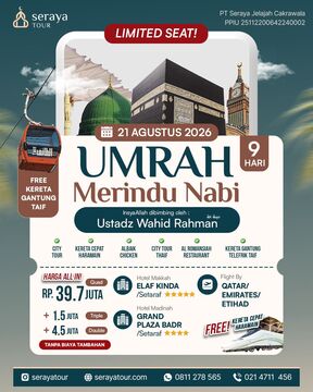 Umrah Plus Taif: 21 Agustus 2026 (9 Hari)