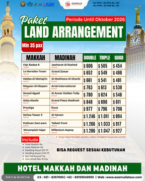 PAKET LA (Visa, Bus, Hotel 4N3N) min 35 pax