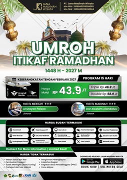 UMROH ITIKAF RAMADHAN 2027 M / 1448 H