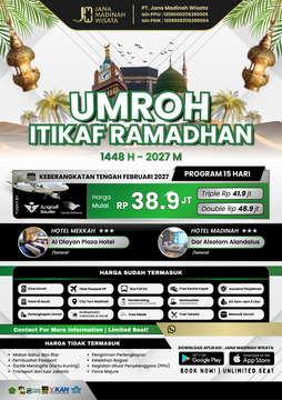 UMROH ITIKAF RAMADHAN 2027 M / 1448 H