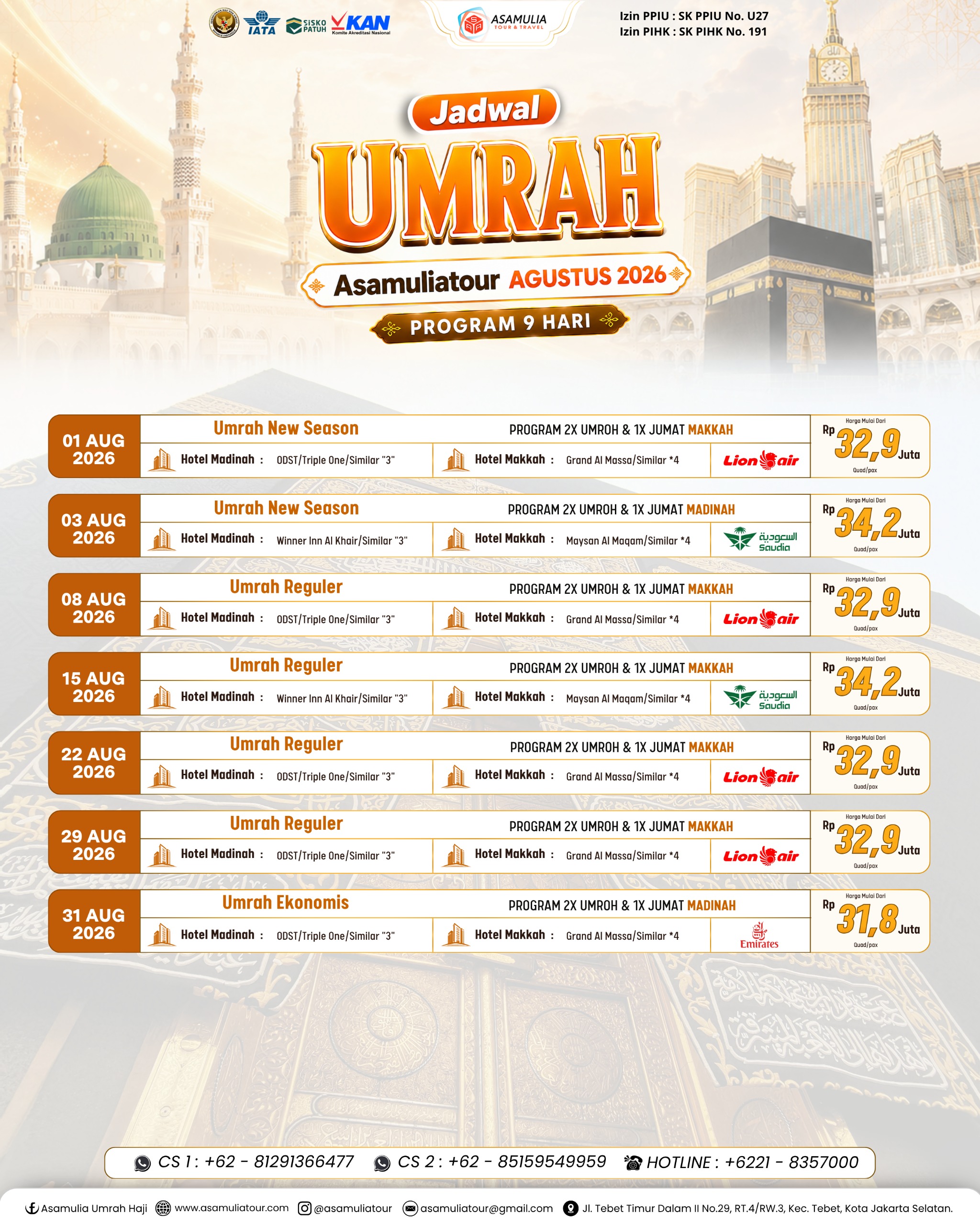 UMRAH NEW SEASON (01 AUG 2026)