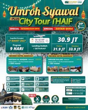 PAKET UMROH SYAWAL 17 MARET 2026