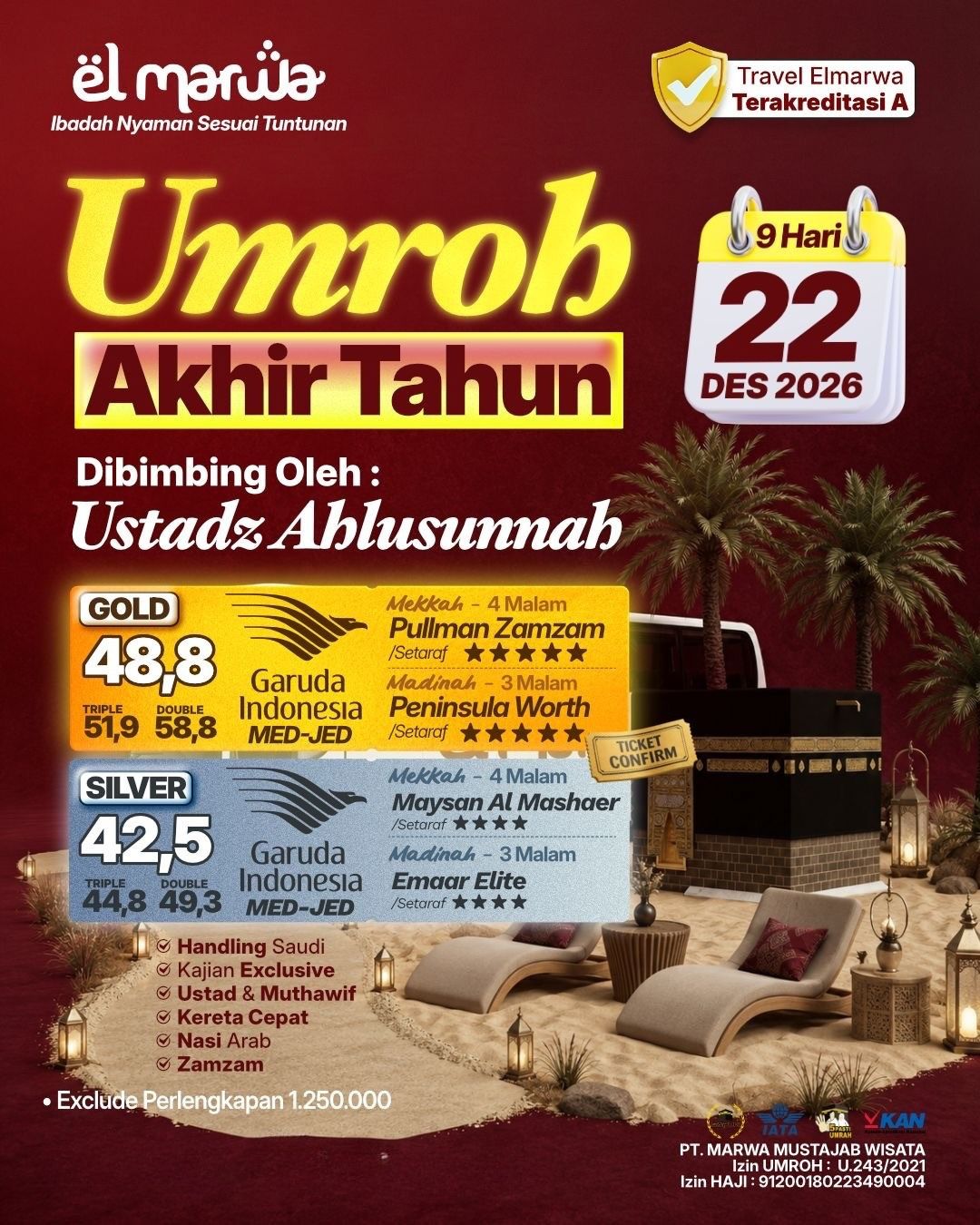 UMROH AKHIR TAHUN  22 DESEMBER 2027