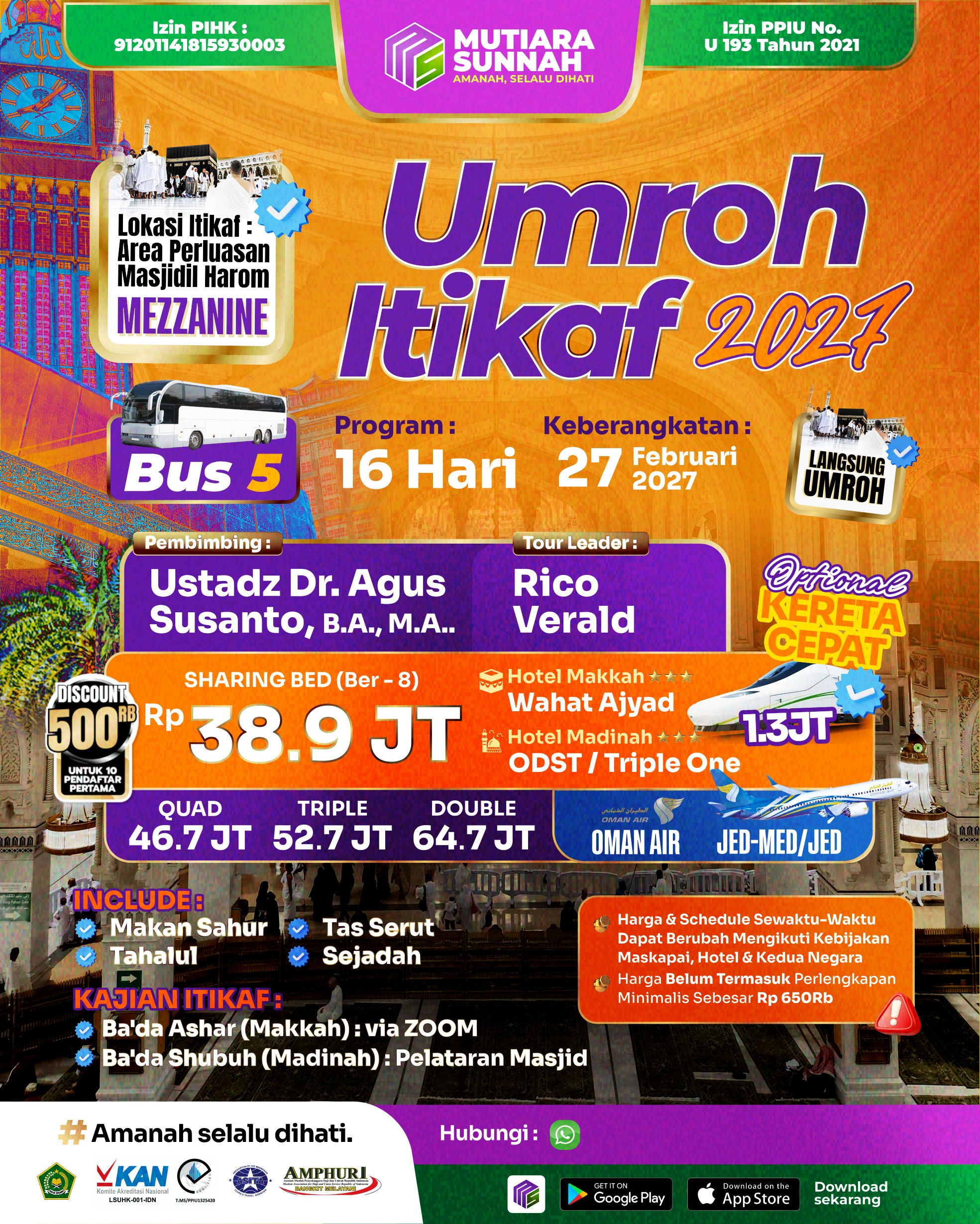 UMROH ITIKAF 27 FEBRUARI 2027 - BUS 5