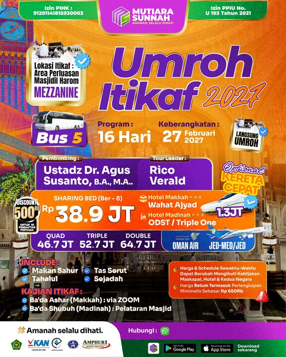 UMROH ITIKAF 27 FEBRUARI 2027 - BUS 5