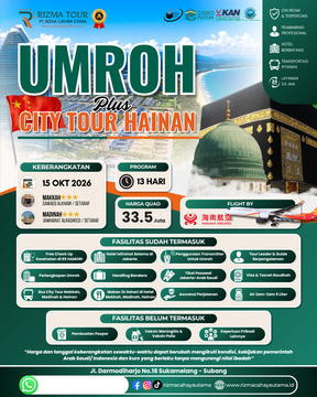 Umroh Plus Hainan 15 Oktober 2026