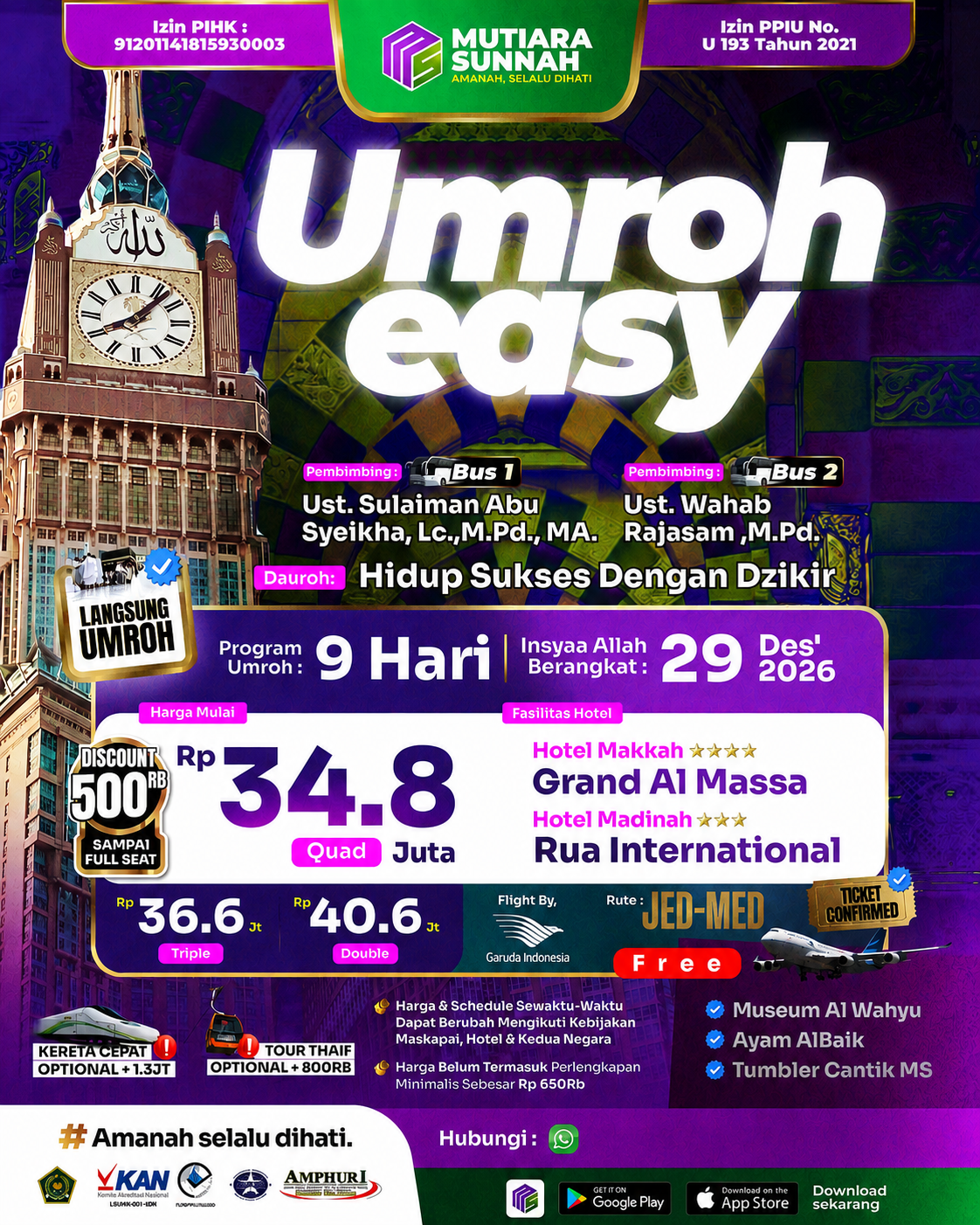 UMROH EASY 29 DESEMBER 2026