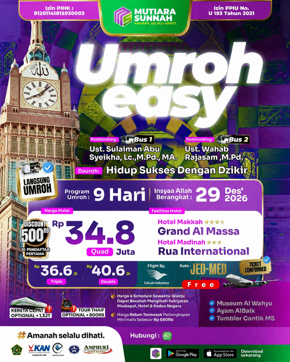 UMROH EASY 29 DESEMBER 2026