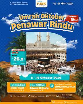 Umrah ASIK: 8 Oktober 2026