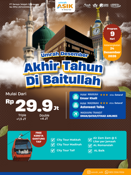 Umrah ASIK: 24 Desember 2026