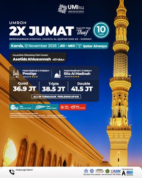 UMROH 2X JUMAT PLUS THAIF 10 HARI 12 NOVEMBER 2026