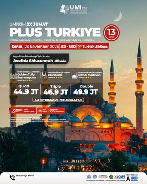 UMROH PLUS TURKI 13 HARI 2X JUMAT 23 NOVEMBER 2026