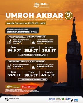 UMROH AKBAR 9 HARI PAKET THAYYIBAH 5 NOVEMBER 2026