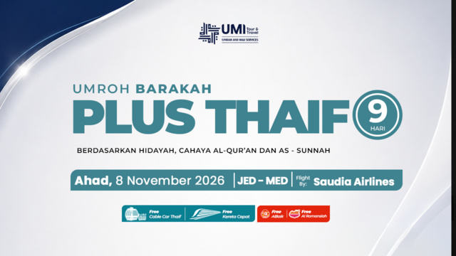 UMROH BARAKAH 9 HARI 8 NOVEMBER 2026